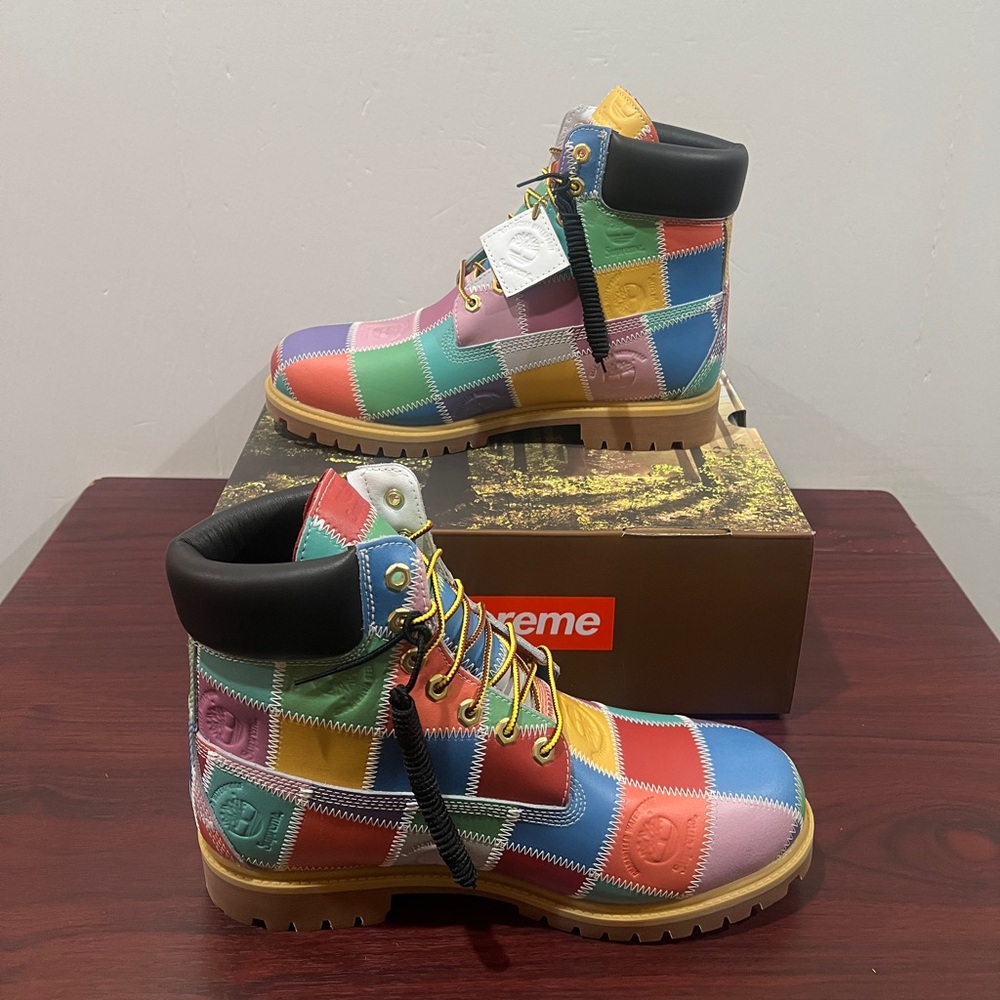 Timberland x Supreme, Mid Lace Waterproof Boot, TB 0A5TBZA6B, Patchwork - Picture 8 of 16